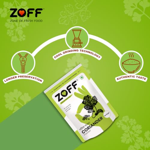 Image of Zoff Coriander Powder - Dhaniya Powder - Aromatic & Fresh Cool Grinding Technology - Natural & Pure - 200grams