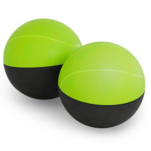 BAMMAX Mini Basketball for Mini Hoops | 4-Inch Soft Foam Basketballs for Kids & Toddlers | Quiet & Silent Indoor Play for Nerf & Over-The-Door Hoops | Pack of 2 Replacement Balls