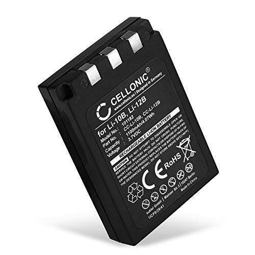 CELLONIC® Batería Compatible con Olympus C-770 C-765 UltraZoom C-760 C-50 Zoom C-60 C-70 C-5000 C-7000 FE-200 Stylus 300 Mju 400 300 IR-500 Micro 600 X-500 D-590 LI-10B LI-12B 1100mAh Pila Repuesto