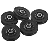 WRITWAA 5 Stück Nylonbeschichtete Kugellager U Nut Rollen für Schiebetür und Fensterschienen Geräuscharm Langlebig Führungsrollen für Mechanische Ausrüstung