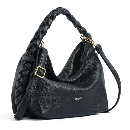 Image of EXOTIC Luna Braided Sling Bag for Women | Soft Structured Hobo Bag | Adjustable Strap | Multi Pocket | Elegant Everyday Purse