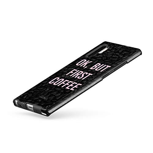 Glitbit Compatible with Samsung Galaxy Note 10 Plus Case First Coffee Frappuccino Latte Capuccino Lover Espresso Addict Frappe Art Heavy Duty Shockproof Dual Layer Hard Shell+Silicone Protective Cover