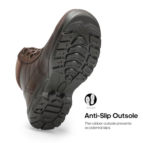 Image of NORTIV 8 Men's Steel Toe Work Boots Breathable Ankle Safety Industrial & Construction Boots CONTRACTOR