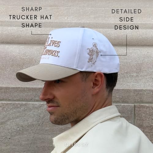 Image of Vintage Faith & Forever Trucker Hat | Men & Women | Christian Cross Jesus Hats | Bachelorette Bride Hat | Cotton | Snapback