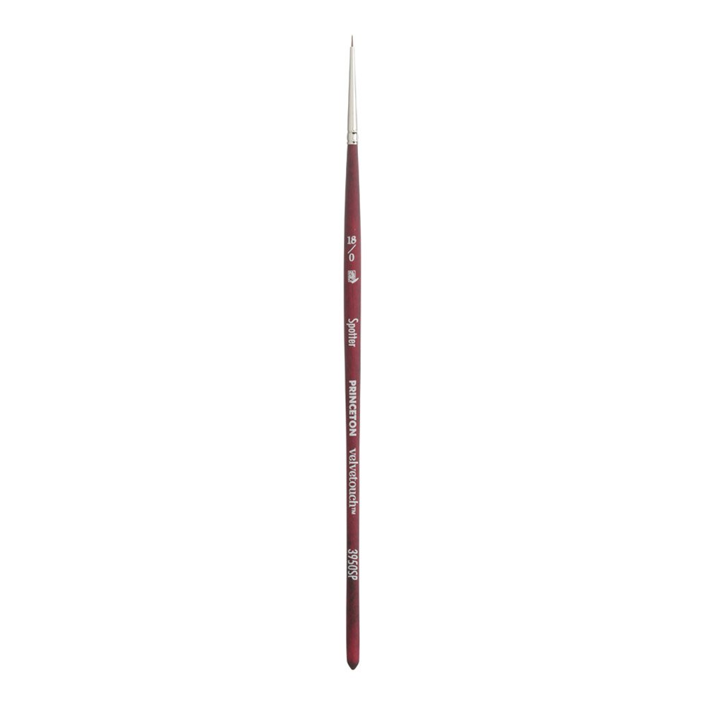 Velvetouch, Series 3950, Paint Brush for Acrylic, Oil and Watercolor, Spotter, 18/0
