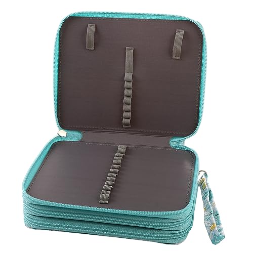 Image of Portable Colored 72 Slots Pencil case Organizer with Printing Pattern for Watercolor Pens, Pencil Case Organizer for Artist