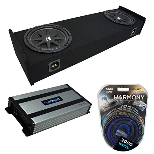 Harmony Audio Kicker C12 Compatible with Ford F-150 Super EXT Cab Truck 1997-1999 Bundled with HA-A800.1 Amplifier and Dual 12
