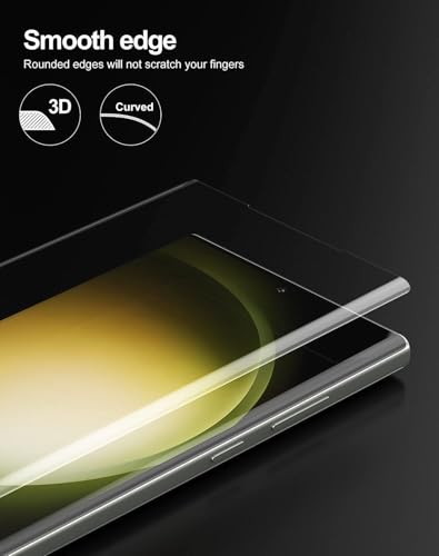 Image of 4youquality - (Pack 1 Samsung S23 Ultra Tempered Glass Full Screen Protector, UV Glass Full Adhesive [Liquid Technology][Fingerprint Sensor Working] Glass for Samsung S23 Ultra 5G /HD