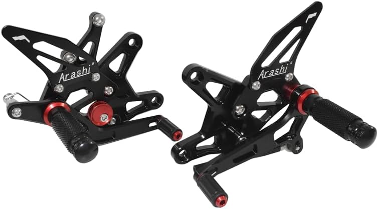 Motorbike For Kawasaki Ninja ZX-6R ZX-636 ZX6R ZX636 2024 2025 Adjustable Rider Rearset Footrests Foot Rest Pegs Shift Pedals Shifter Bracket Rear Sets (Black)