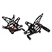 Motorbike For Kawasaki Ninja ZX-6R ZX-636 ZX6R ZX636 2024 2025 Adjustable Rider Rearset Footrests Foot Rest Pegs Shift Pedals Shifter Bracket Rear Sets (Black)