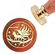 craspire Wachssiegelstempel Fuchs Mit Neun Schwänzen Siegellackstempel 30 mm Messingkopf Siegelstempel Mit Holzgriff Für Einladungen, Geburtstagsgeschenke, Scrapbooking