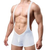 QiaTi Herren Unterwäsche Mesh Breathable Athletic Supporters Slim Fit Jumpsuit…