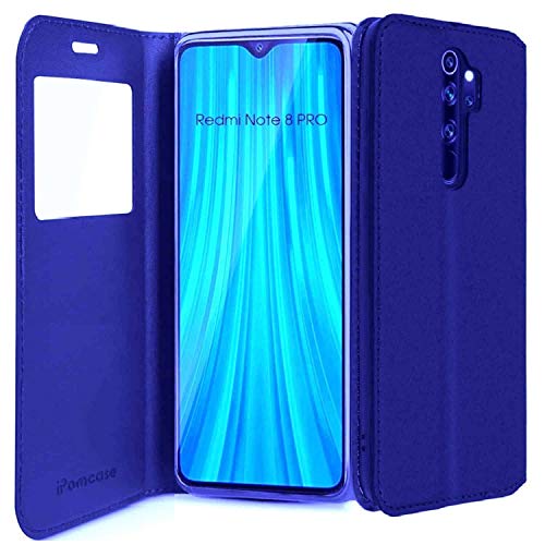 iPOMCASE Coque Protection pour Xiaomi Redmi Note 8 Pro, Bleu, blue