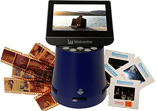 Super Cheap 🛒 Wolverine Titan 8-in-1 High Resolution Film to Digital Converter with 4.3" Screen and HDMI Output (Blue)