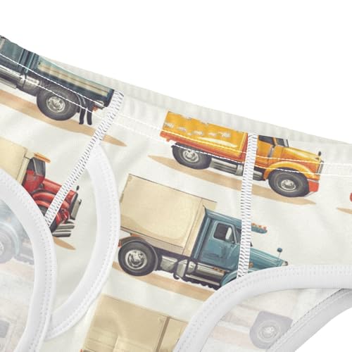 KLL Cartoon Trucks Motorcyles Toddler Boys' Soft Nighttime Underwear Breathable Undies4