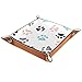 Produktbild ASDQWE Farbiges Pfoten-Schmuck-Leder für Damen Valet Tablett Snap Schnalle Design Würfel Halter Wechselgeld Schlüssel Geldbörse Tablett Aufbewahrung Nachttisch Tablett, Farbige Pfoten., 20.5x20.5cm