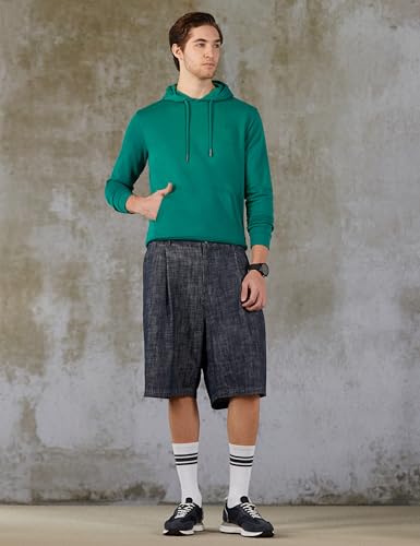 Image of Van Heusen Men's Hooded Neckline Full Sleeve Premium Cotton Blend Sweatshirt for Men | Effortless Styling | Comfort Wear