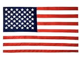 Valley Forge, American Flag, Cotton, 3' x 5', 100% Made in USA, Sewn Stripes, Embroirdered Stars, Heavy-Duty Brass Grommets