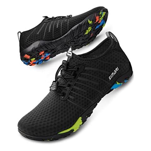 SIMARI Schnelltrocknende Wasserschuhe für Damen und Herren Sport Barfuß Tauchen Schwimmen Wellenreiten Wasser Gehen Sandstrand Yoga WP001 Cover