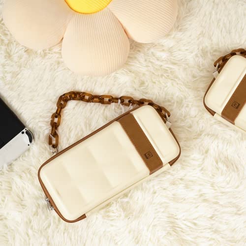 Image of GeekShare Vintage Carry Case Compatible with Switch /Switch OLED - Portable Hardshell Travel Carrying Case fit Switch Console with Acrylic Strap