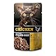 LEONARDO Frischebeutel [16x70g Chicken mit Fleischstreifen] Pulled Beef | Getreidefreies Nassfutter für Katzen | Alleinfuttermittel Katzenfutter