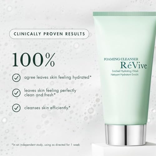 RéVive Skincare RéVive Foaming Facial Cleanser - Hydrating Face Wash Enriched with Vitamin E for Increased Skin Barrier Protection - Removes Impurities and Excess Oil to Reveal Fresh, Clean Skin (4.2 oz)