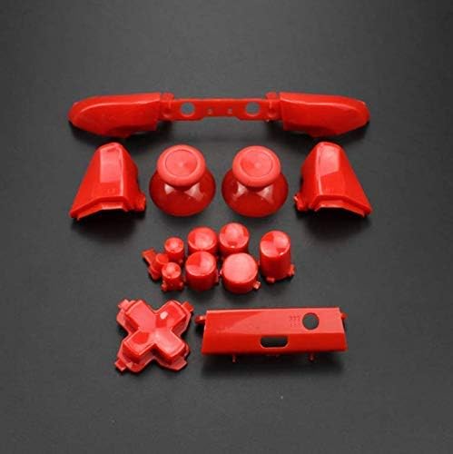 Full Set D-pad LB RB LT RT Buttons Bumpers Triggers Buttons for Xbox One S Slim Controller (Solid Red)