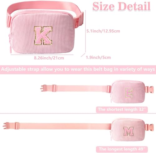 Image of Belt Bag for Girls Gifts - Birthday Gifts for Teenager, Personalized Gifts for Mom Freind Sister Teacher, Graduation GiftsInitial Crossbody Bag Belt Bag for Women F