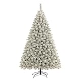 Árvore De Natal 2,10cm Pinheiro Luxo Nevada 1200 Galhos Cheia Pé de Ferro Resistente Tradicional Premium