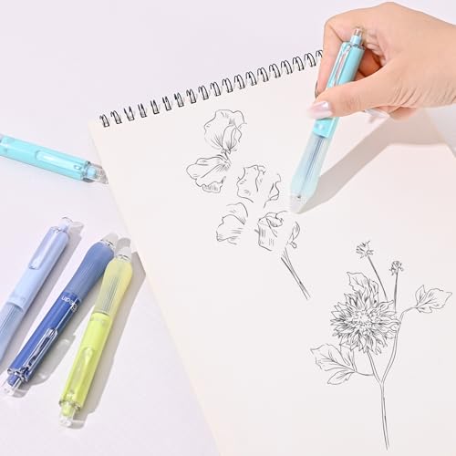 Temiary 4 Pcs Bolígrafos Retráctiles de Gel Borrables 0.5 mm miniatura 4
