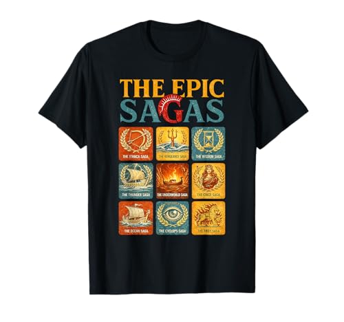 Vintage The Epic Saga Ithaca Odysseus Musical Wisdom Thunder T-Shirt
