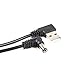 USB to Barrel Cable USB to 5.5mm/2.1mm Angled 5V DC Power Cable (Right Angled