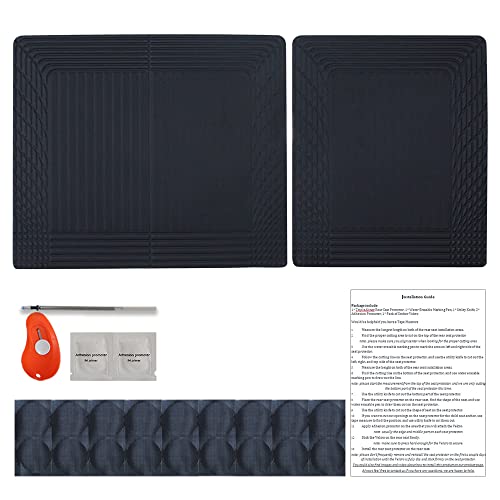 TripleAliners Vehicle Mat Universal Fit Trunk Cargo Liner All Weather Protection XPE Material Trunk Mat Seat Back Protector Trim-to-Fit Compatible with Most Cars SUV Sedan(Seat Back Mat) - Thumbnail 7
