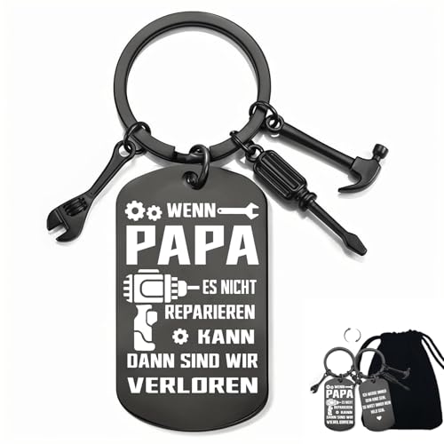 Vater Geburtstagsgeschenk,Schlüsselanhänger Papa Geschenk Geburtstag Weihnachten Vatertag,Vater Tochter/Vater Sohn Geschenk,Weihnachtsgeschenke für Papa Stiefpapa Bonus Papa,Schwiegervater Geschenke