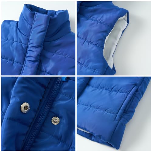 Image of Mud Kingdom Girls Boys Puffer Vest Rainbow Stripes Stand Collar Sleeveless Jacket 2-9 Outerwear Years