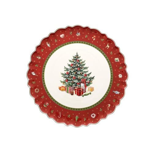 Villeroy & Boch Toy's Delight Piatti da Portata (M), Rotondo, Rosso