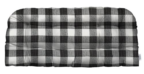 RSH DECOR: Tufted Wicker Loveseat Cushion | 41” x 19