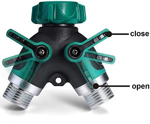 Garden Hose Splitter, 2 Way Hose Splitter,Hose Splitter 2 Way Heavy Duty,Metal Body Hose Splitter,Rubberized Grip,Made For Home, Garden and Backyard Use.