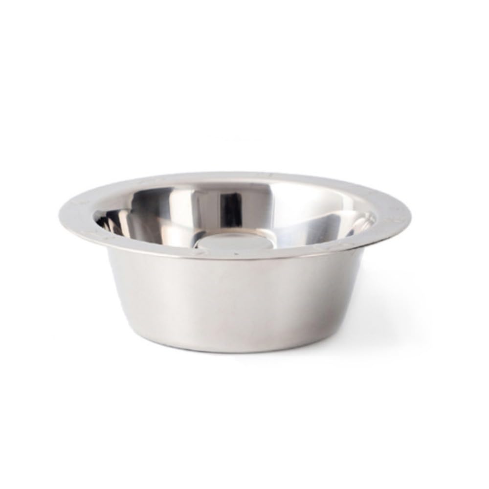 Stainless Steel Slow Feeder Cat Bowl Anti-Slip Pet Food Dish, Anti-Choke Pet Slow Feeder Bowl, Easy Clean Pet Supplies(Silver)