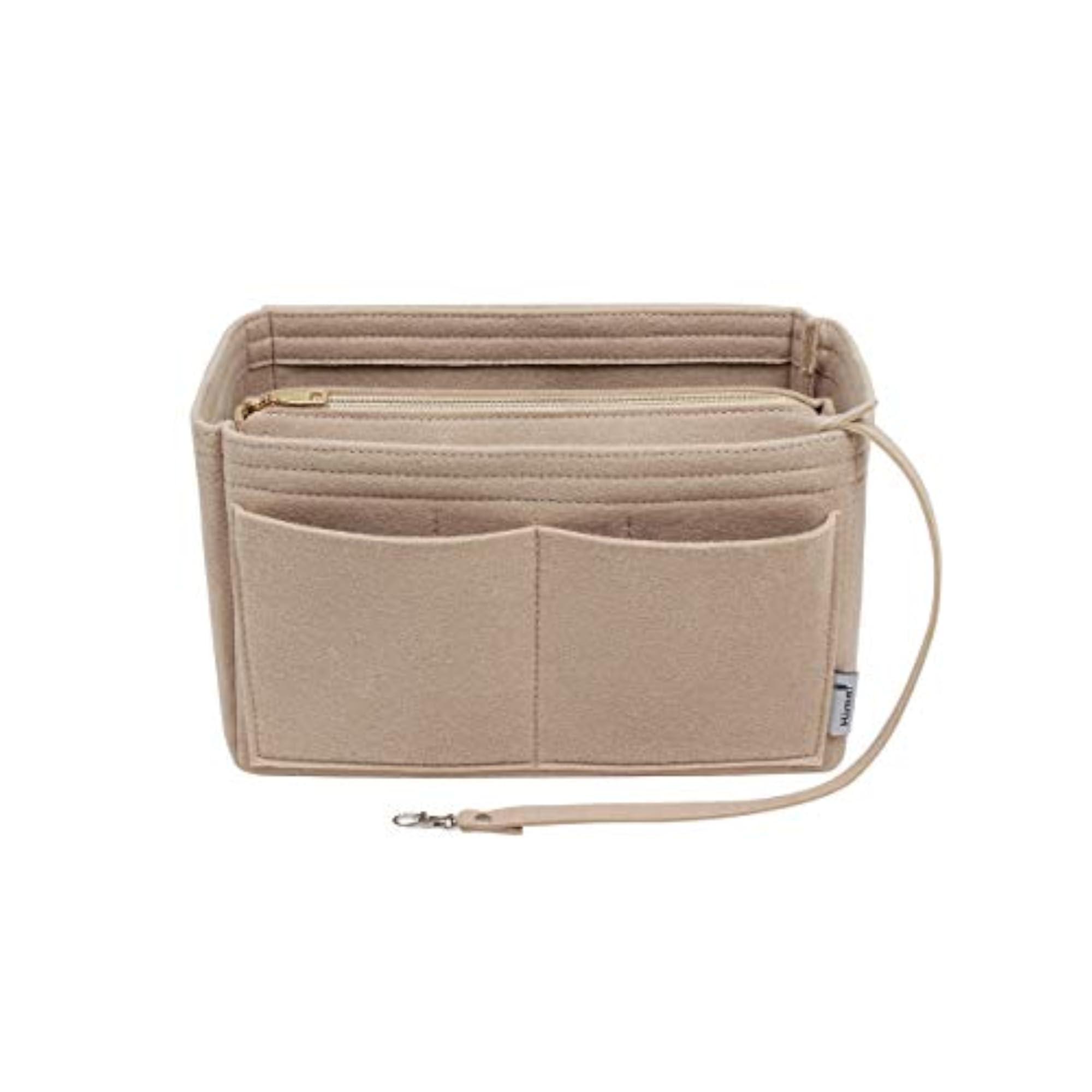 Purse Organizer Insert, Bag Organizer for Speedy Neverfull, Beige