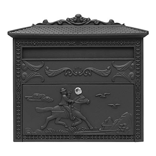 Fine Art Lighting ME06 Briefkasten, zur Wandmontage, Sandgranat, Schwarz Cover