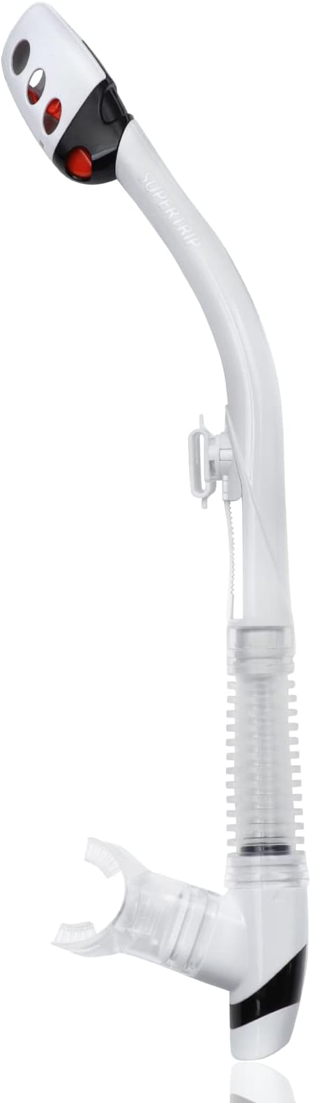 Supertrip Adults Dry Snorkel, Easy Breath Scuba Diving Snorkel with Splash Guard and Top Valve, Freediving Snorkeling Swimming Snorkel for Adults Youth