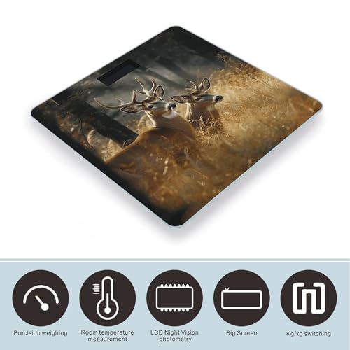 Báscula de baño digital con vidrio templado y pantalla LED miniatura 3