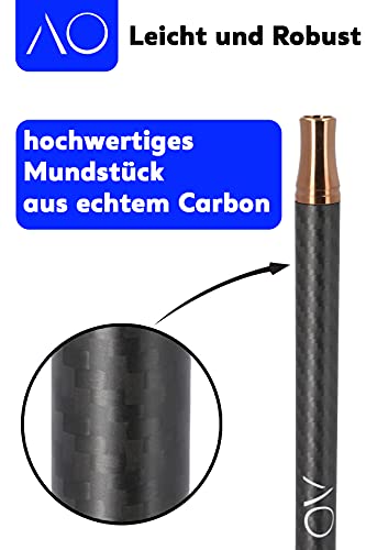 AO® Carbon Schlauchset Matt Schwarz | Carbon High Tech: Ultra leicht und bruchsicher! (Rose Gold) – Bild 5