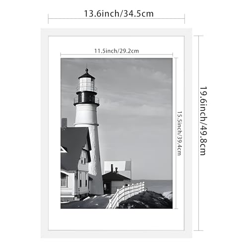 Picrit 14x20 Picture Frame 3 Pack, White Poster Frame, Display Poster 12 x 16 with Mat or 14 x 20 without Mat for Horizontal or Vertical Wall Mounting