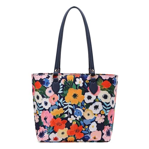 Image of Tote bags for women, tote purse, nylon tote bag, with zipper and pockets, waterproof