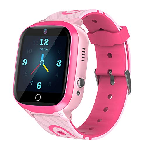 Reloj Inteligente para Niños - LBS Location Smartwatch Teléfono con Pantalla táctil HD Alarma Cámara SOS Reloj Deportivo Despertador Juego Regalo de Cumpleaños para Niños Estudiantes Adolescentes