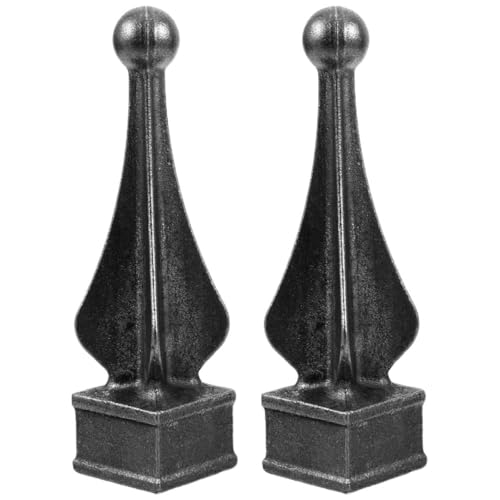 Accessoires de clôture en fer forgé solides, 2 embouts décoratifs extérieurs