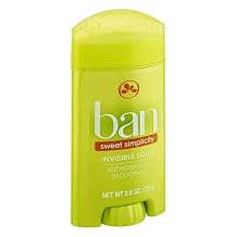 Ban Deodorant 2.6oz Invisible Solid Sweet Simplicity 2 Pack