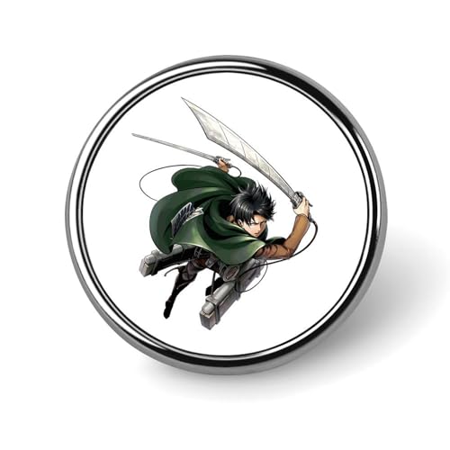 ピンバッジ 進撃の巨人 リヴァイ 缶バッジ 円形 徽章 胸章 ボタンバッジ メンズ レディース 合金製 ボタンブローチ おしゃれ アクセサリー 胸飾り 衣類アクセサ DIY 工芸品 贈り物